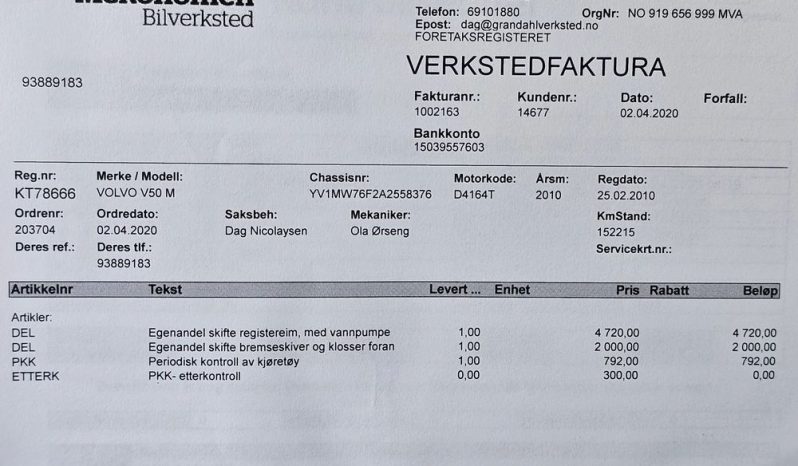 Volvo V50 1.6D DPF DRIVe Start/Stop Kinetic full